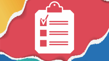 iStock - Report Card Colourful graphic with white report icon