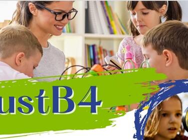 Teacher interacting with students