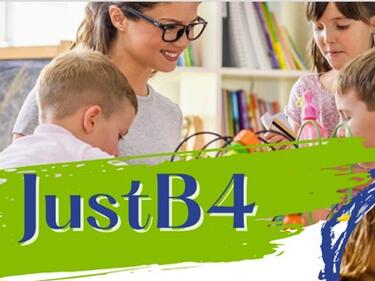 Teacher interacting with students