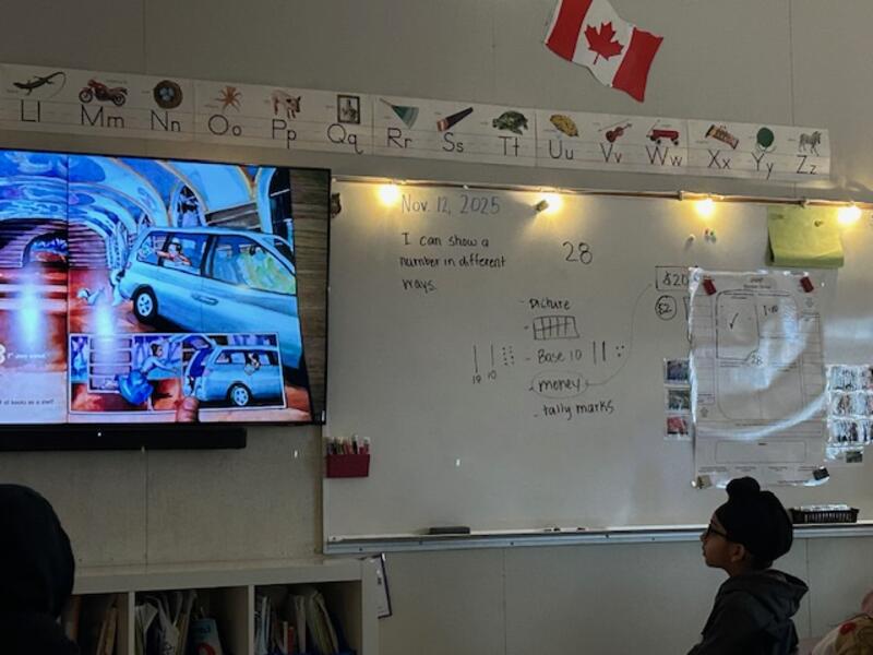 Numeracy lessons are being supported by our helping teacher