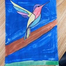 Hummingbird drawing lessons with Elder Maurice