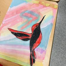 Hummingbird drawing lessons with Elder Maurice