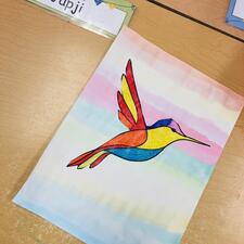 Hummingbird drawing lessons with Elder Maurice